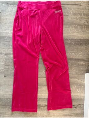 Juicy Couture Hot Pink Velour Tracksuit Pants